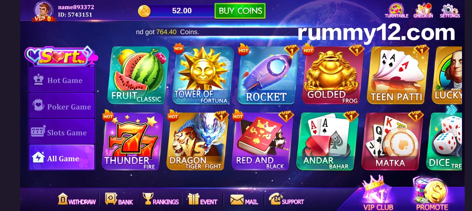 Available Games On Rummy Perfect App