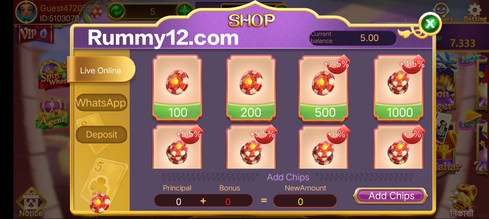 Add Money In Teen Patti Winner Application