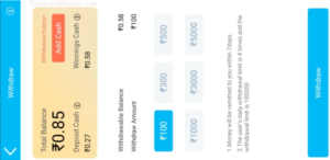 Withdrawal Program “Rummy Master App”